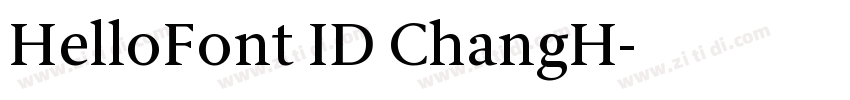 HelloFont ID ChangH字体转换